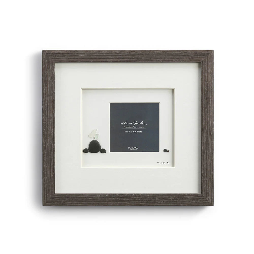 Baby Bird Photo Frame Rock Art - Zinnias Gift Boutique