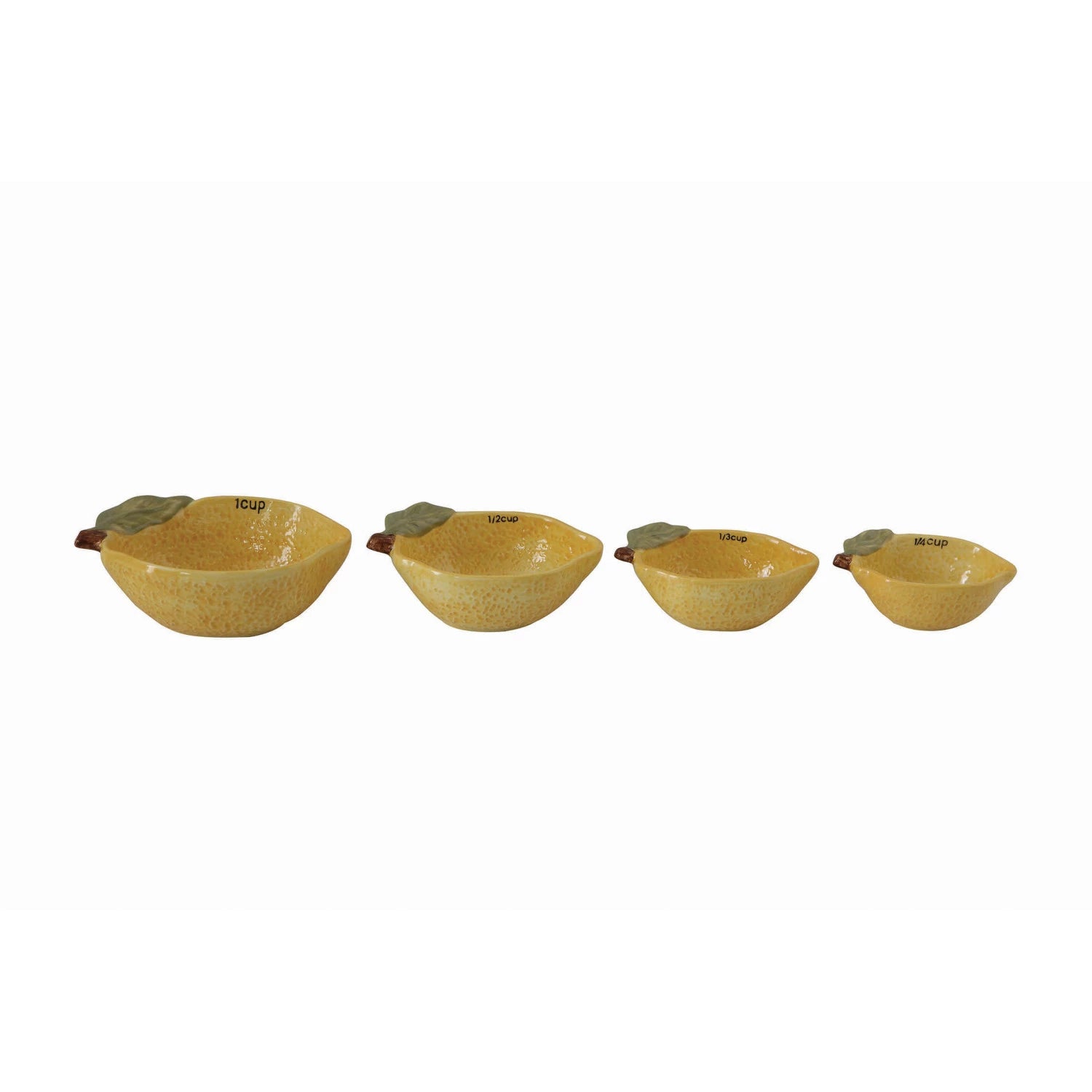 Stoneware Lemon Measuring Cups - Zinnias Gift Boutique