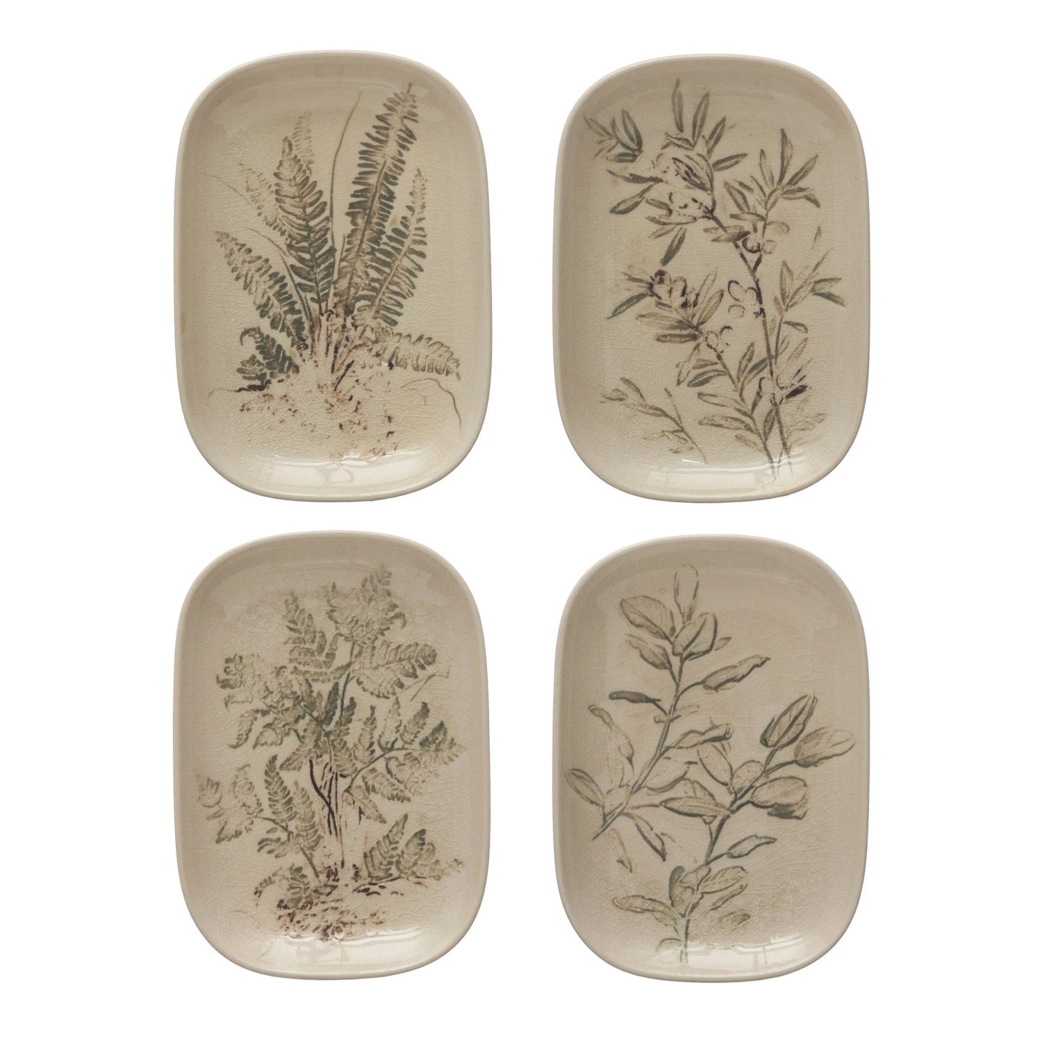 Botanical Debossed Plate - Zinnias Gift Boutique