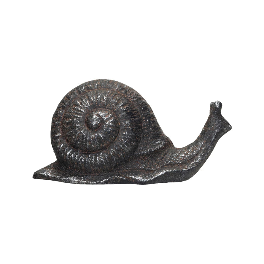 Cast Iron Snail, Rust Finish - Zinnias Gift Boutique