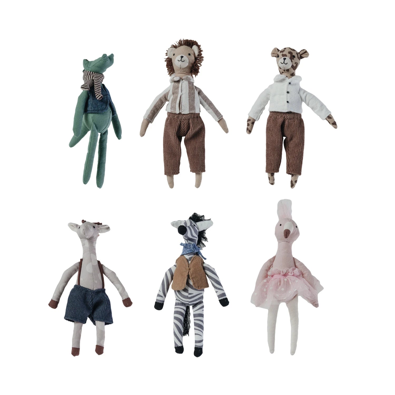 Plush Animal in Clothes - Zinnias Gift Boutique