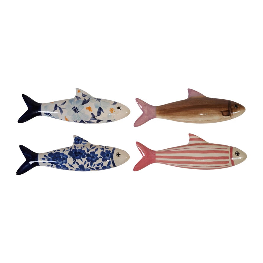 Fish Wall Decor Stoneware - Zinnias Gift Boutique