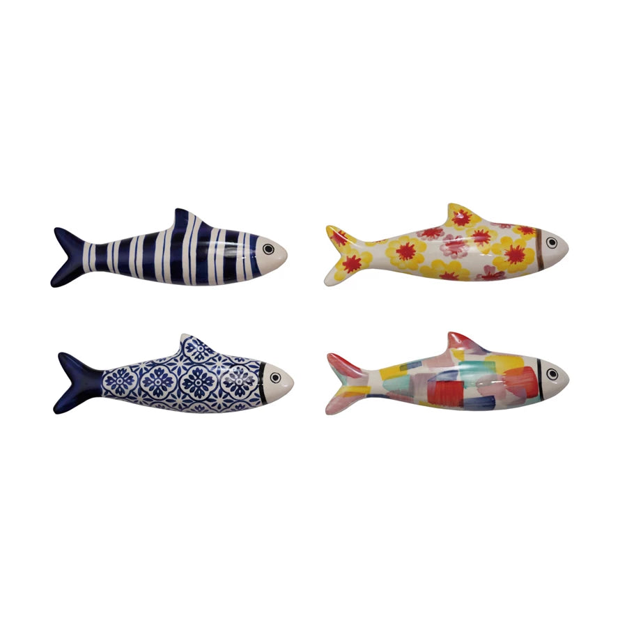 Fish Wall Decor Stoneware - Zinnias Gift Boutique