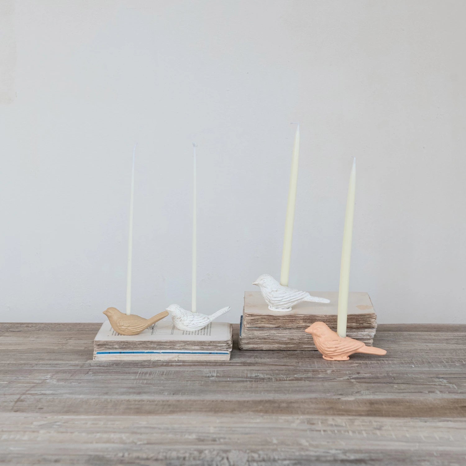 Cast Iron Bird Taper Holder - Zinnias Gift Boutique