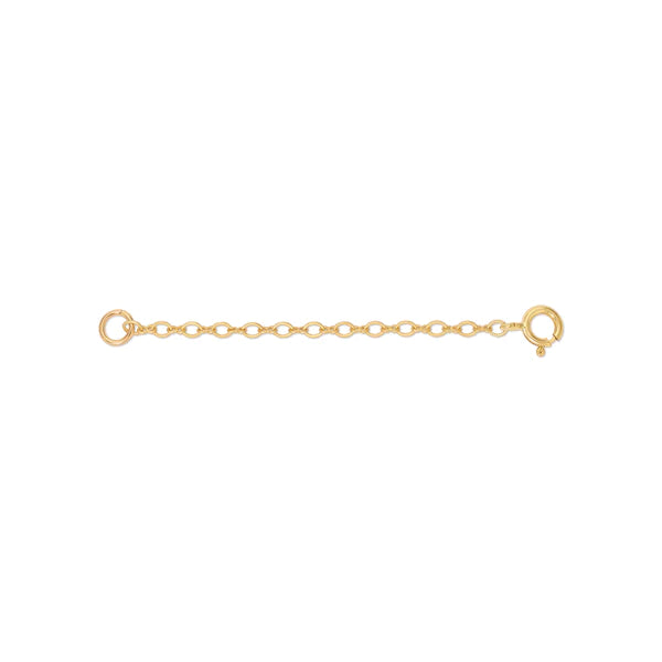 Gold 3-inch extender from Dot & Dash Design featuring a sleek, decorative design for jewelry or accessories.