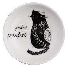 Boho B&W Ring Bowl Cat - Zinnias Gift Boutique