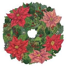 Die Cut Poinsettia Placemat - Zinnias Gift Boutique
