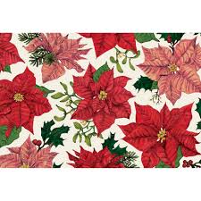 Placemat Paper Poinsettias - Zinnias Gift Boutique