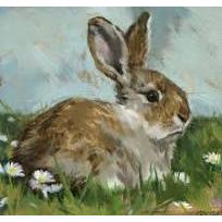 Brown Bunny Giclee Wall Art mini - Zinnias Gift Boutique