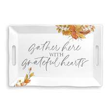 Gather Here Melamine Serveware Large Tray (Words) - Zinnias Gift Boutique