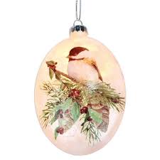 Chickadee Prelit ornament - Zinnias Gift Boutique