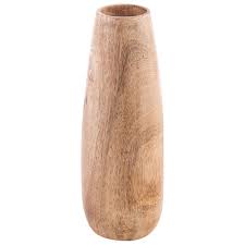 Natural Finish Wood Vase Small - Zinnias Gift Boutique