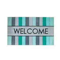 Distressed Wood Welcome Floor Mat - Zinnias Gift Boutique