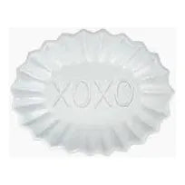 Incanto Pleated XOXO Plate - Zinnias Gift Boutique