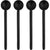 Black Wood Spoons Small - Zinnias Gift Boutique