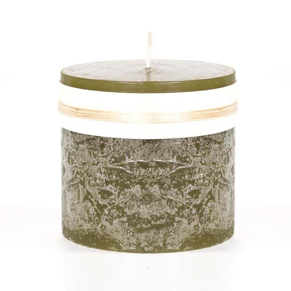 Timber Pillar Candle 3.25" - Zinnias Gift Boutique