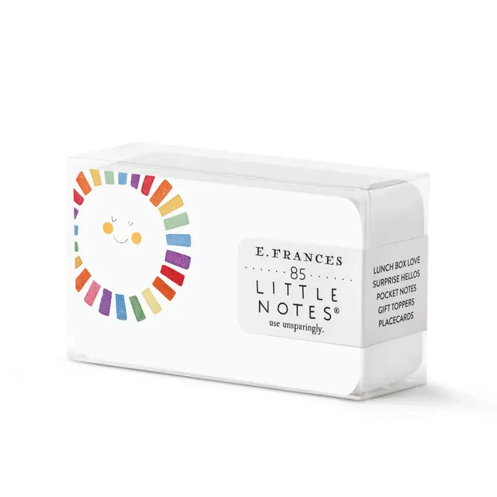 Assorted patterned Little Notes by E Frances Paper, featuring colorful, playful designs on small paper notes for stationery use.