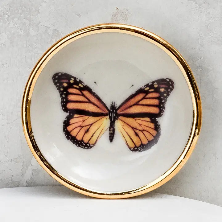 Monarch Butterfly Trinket Dish - Zinnias Gift Boutique