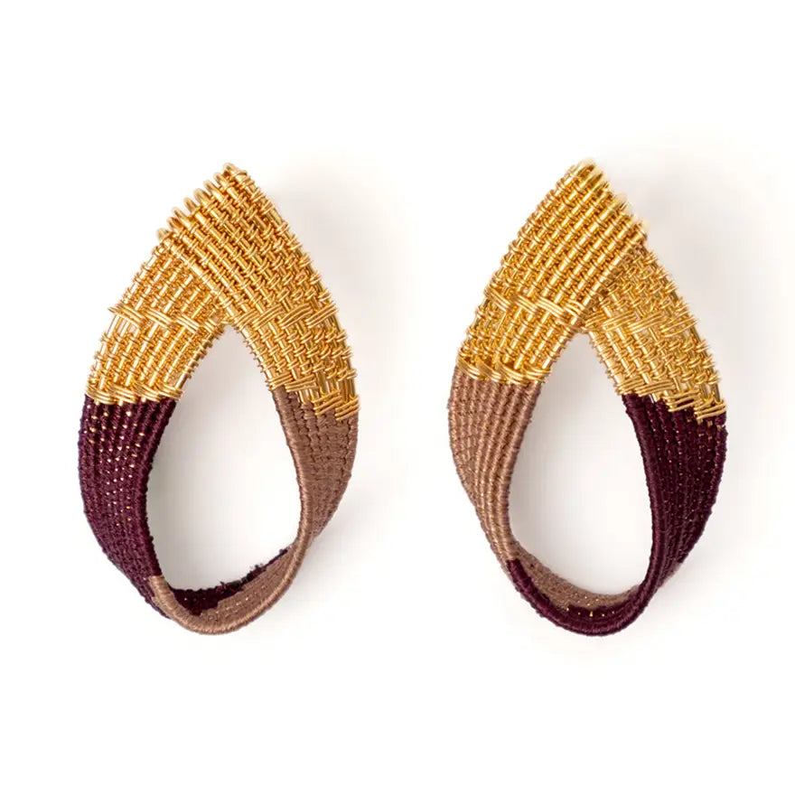 Handwoven Twisted Wire Loop Earring - Zinnias Gift Boutique