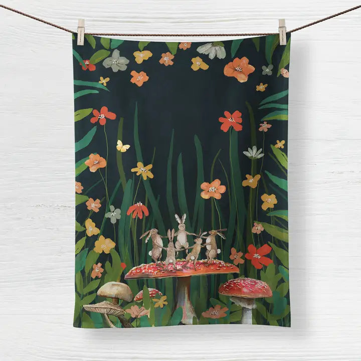 Dancing Bun Tea Towel - Zinnias Gift Boutique