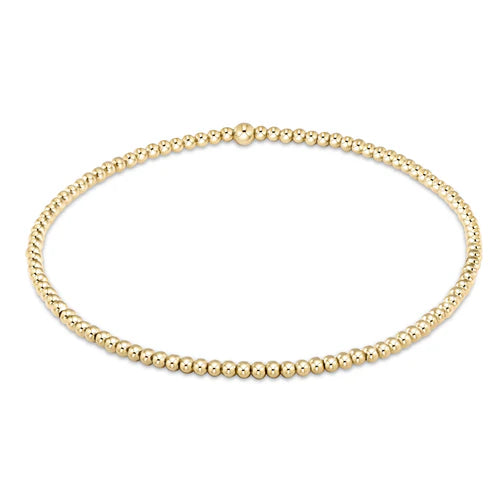 classic gold 2mm bead bracelet - Zinnias Gift Boutique