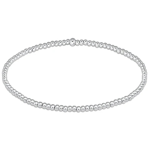 Classic Sterling 2mm Bead Bracelet - Zinnias Gift Boutique