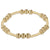 Dignity Joy Pattern 6mm Bead Bracelet - Gold - Zinnias Gift Boutique