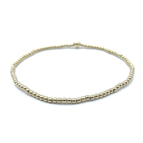2mm Gold Filled Waterproof Karma Bracelet - 7" - Zinnias Gift Boutique