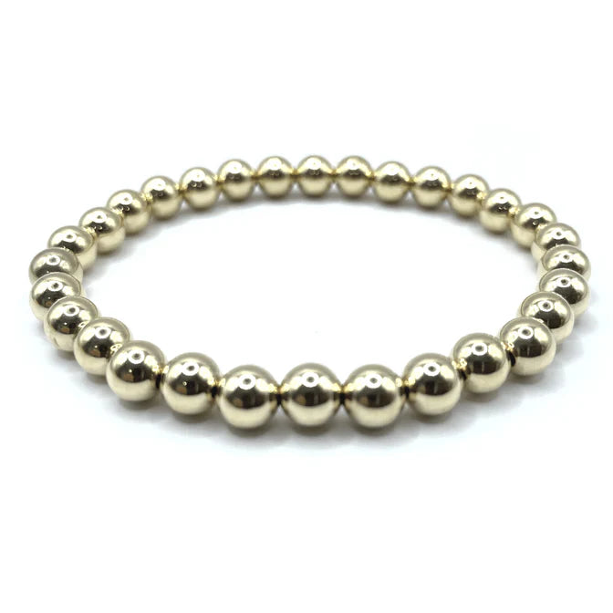 6mm Waterproof 14k Gold Filled Karma Bracelet - 7" - Zinnias Gift Boutique