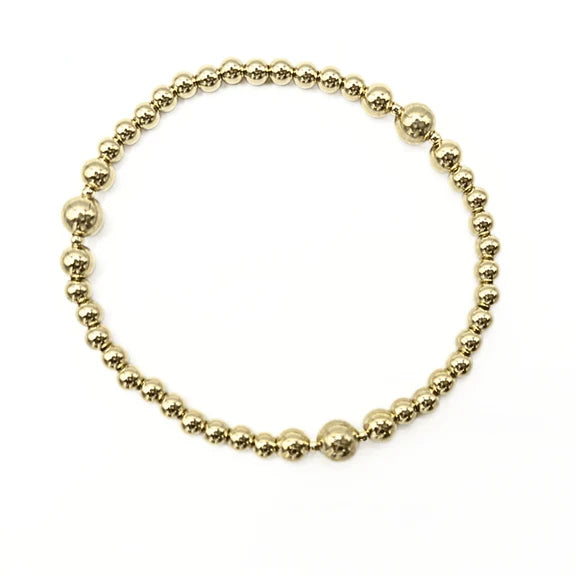 The Nantucket Collection 14k GF Bead Bracelet - 4mm6 / 7" - Zinnias Gift Boutique