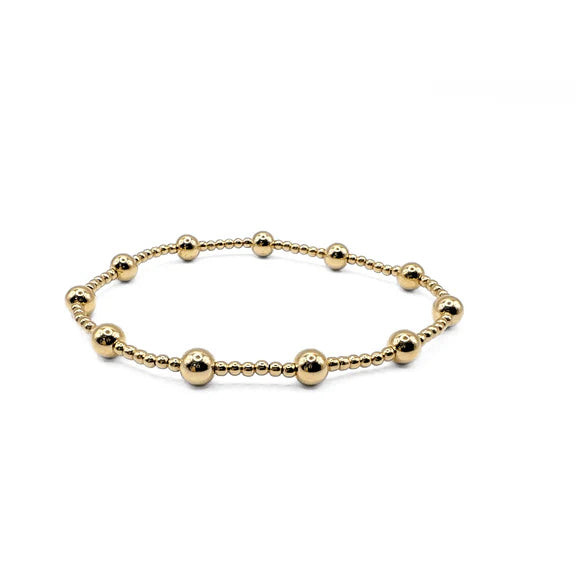 The Malibu Collection 14k GF Bead Bracelet - 2mm5 / 7" - Zinnias Gift Boutique