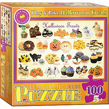 Eurographics Halloween Treats Puzzle featuring colorful Halloween candies and festive imagery, perfect for seasonal jigsaw puzzle enthusiasts.