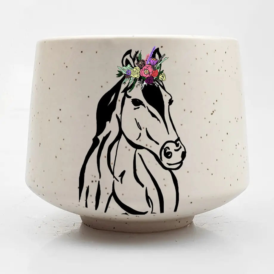 Horse Flower Crown Cup - Zinnias Gift Boutique