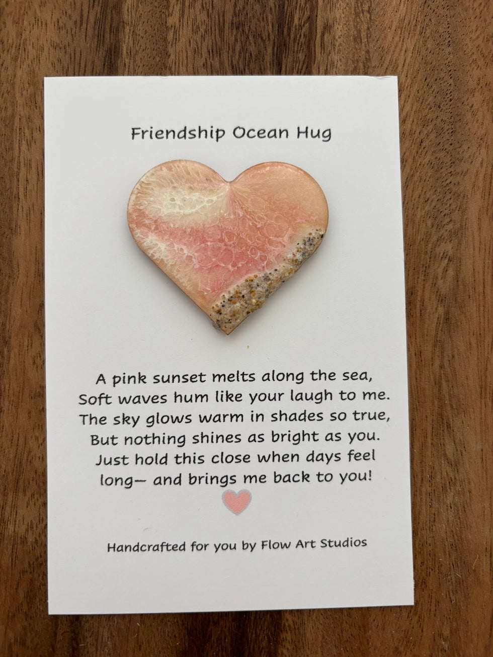 Pink Sunset Pocket Hug Card - Zinnias Gift Boutique
