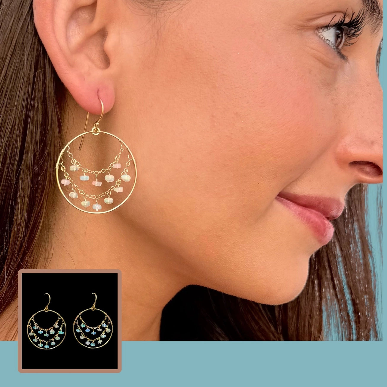 Draped Hoop Earrings