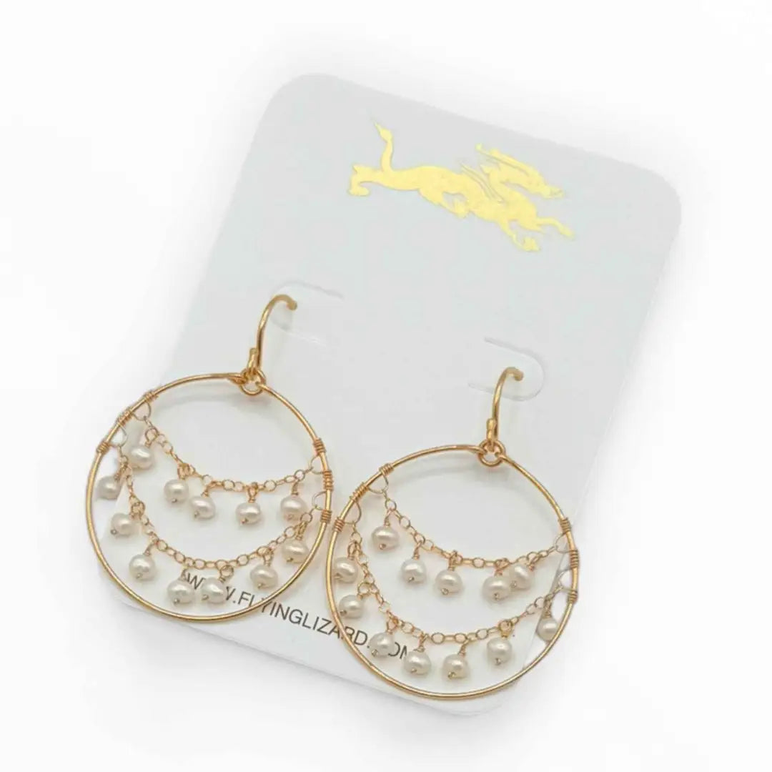 Draped Hoop Earrings