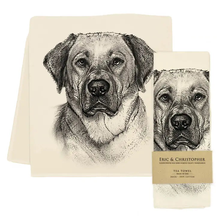 Yellow Lab 2 Tea Towel - Zinnias Gift Boutique