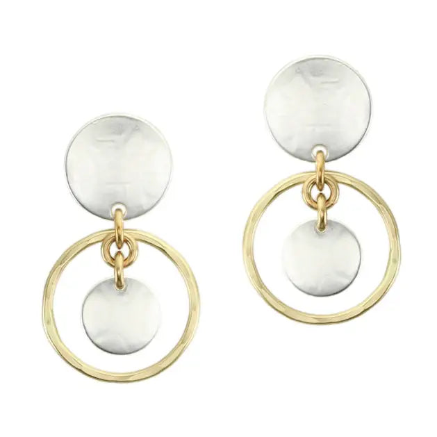 Hanging Disc Post Earrings
