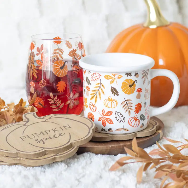 Autumn Leaves Print Mug - Zinnias Gift Boutique