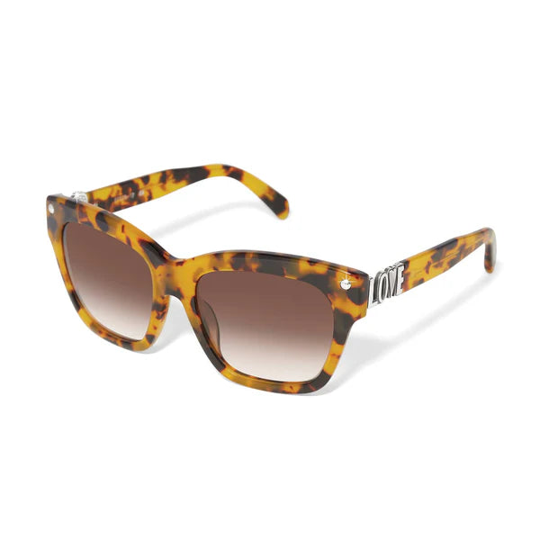 Brighton Fashionista Love sunglasses with tortoise shell frames and stylish design, perfect for trendy accessory choices.