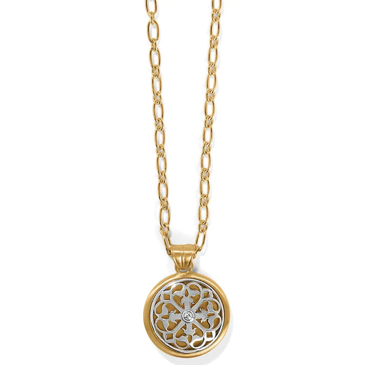 Ferrara Two Tone Luce Large Pendant Necklace - Zinnias Gift Boutique