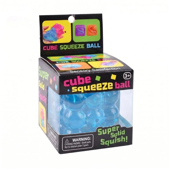 Auraquise Nice Cube Sensory toy in vibrant orange with textured surfaces, designed for tactile engagement and sensory play.