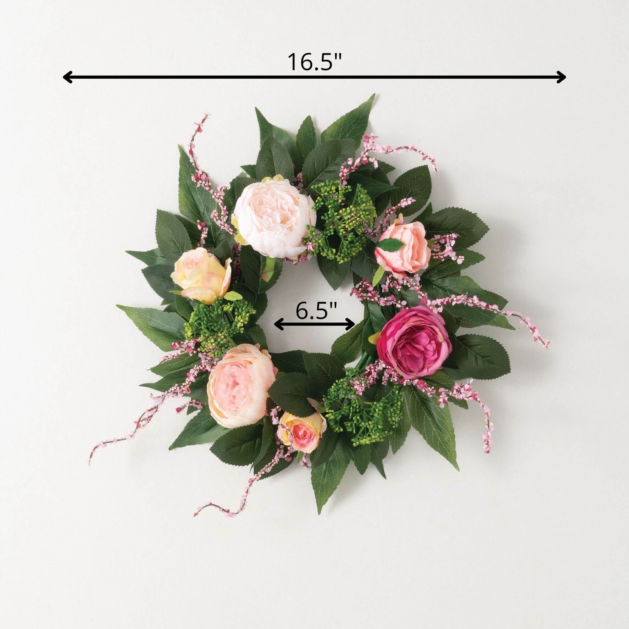 PINK PEACH FLORAL RING 6.5" - Zinnias Gift Boutique