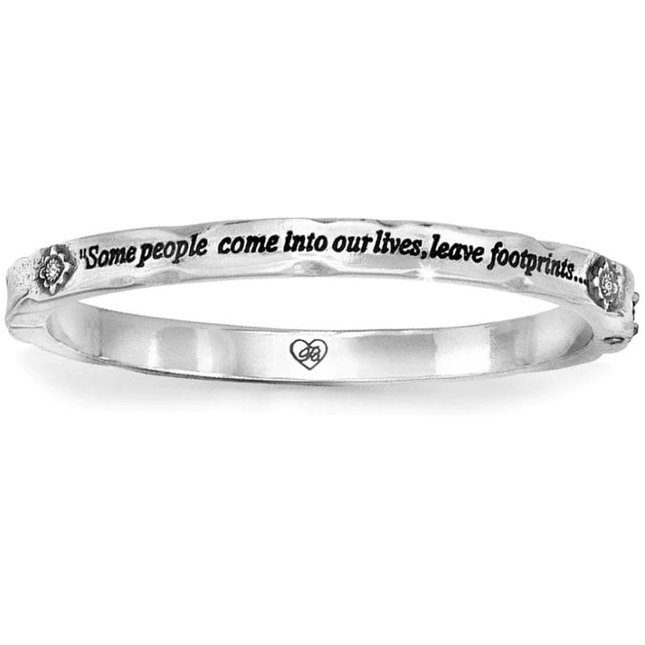 Footprints Hinged Bangle - Zinnias Gift Boutique