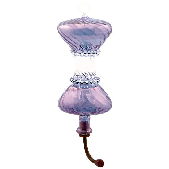 Handmade Glass Hummingbird Feeder Hour Glass Design - Zinnias Gift Boutique