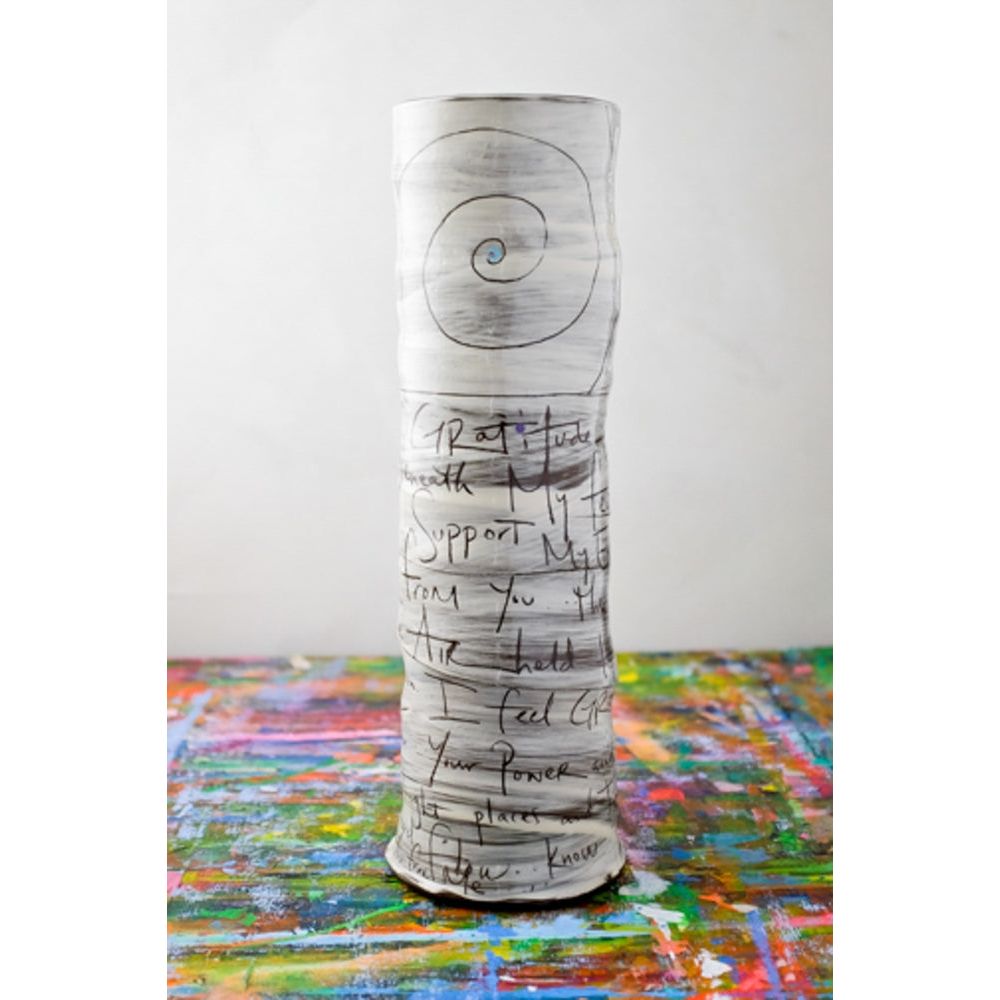 Tall Vase - Gratitude Poem - Zinnias Gift Boutique