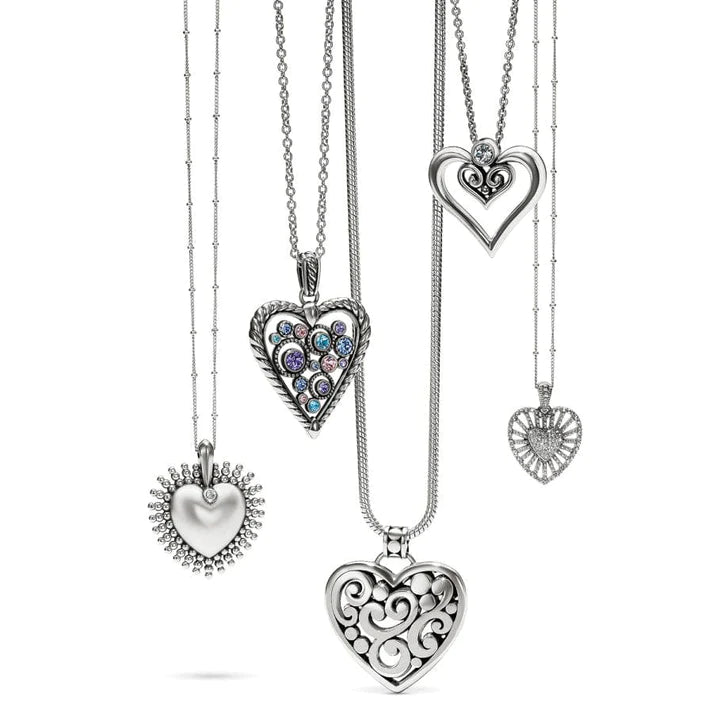 Halo Heart Necklace - Zinnias Gift Boutique