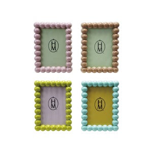 Pink Hobnail picture frame by Hazel Mazel with textured glass and decorative hobnail design, perfect for framing photos or artwork.