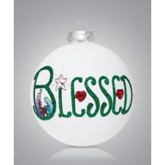 USA Made Painted Ornament - Zinnias Gift Boutique