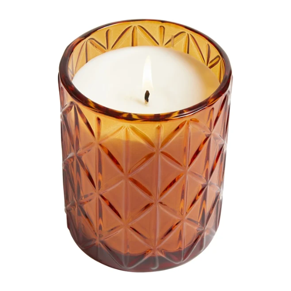 Spiced Pumpkin Candle In Large Decorative Glass 15oz - Zinnias Gift Boutique
